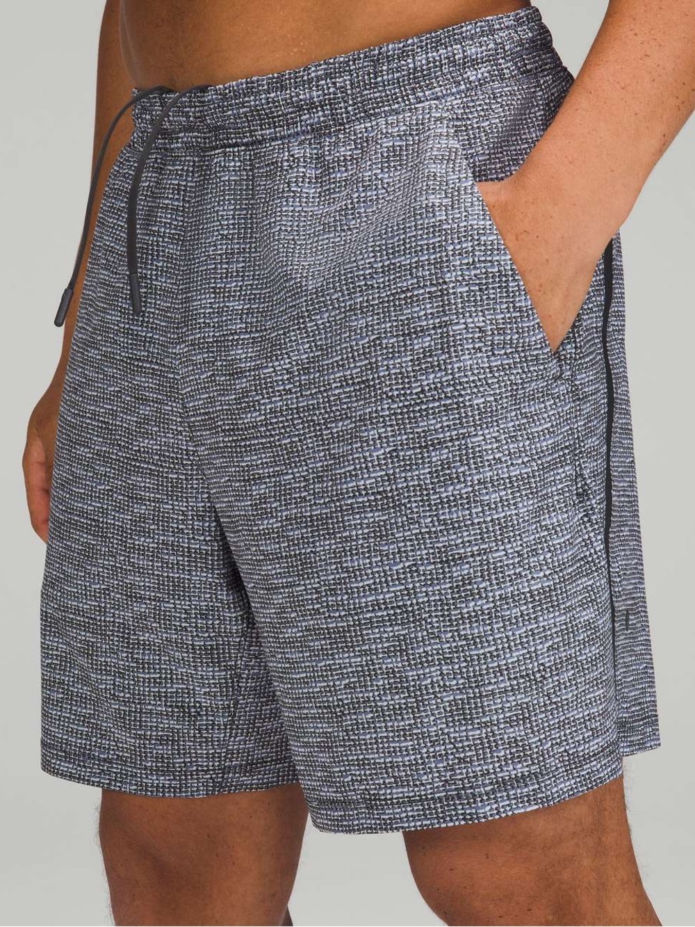 Lululemon Pace Breaker Linerless Short 7" Men's Size Small Fractured Grid Peri